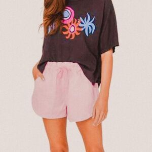 Xirena Pink Lavender Wesley Paperbag Rope-Belt Cottagecore Coastal Shorts  small